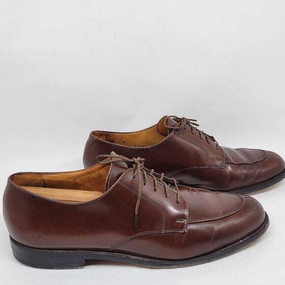 Cole Haan "Calhoun" Mens Brown Leather Split Toe Derbys Size US 12 D Made India - Picture 4 of 16